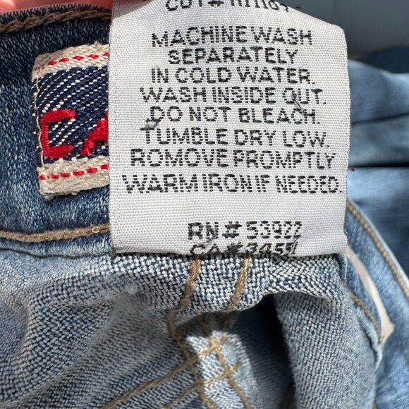 Z. Cavaricci Vintage Dumpster Girl Low Rise Blue Womens Bootcut Denim Jeans 13 - Picture 10 of 10